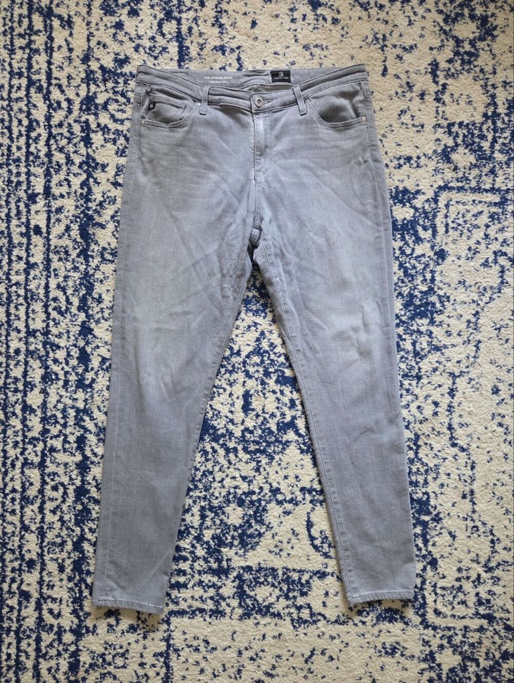 Ag Adriano Goldschmied Light Gray Skinny Jeans